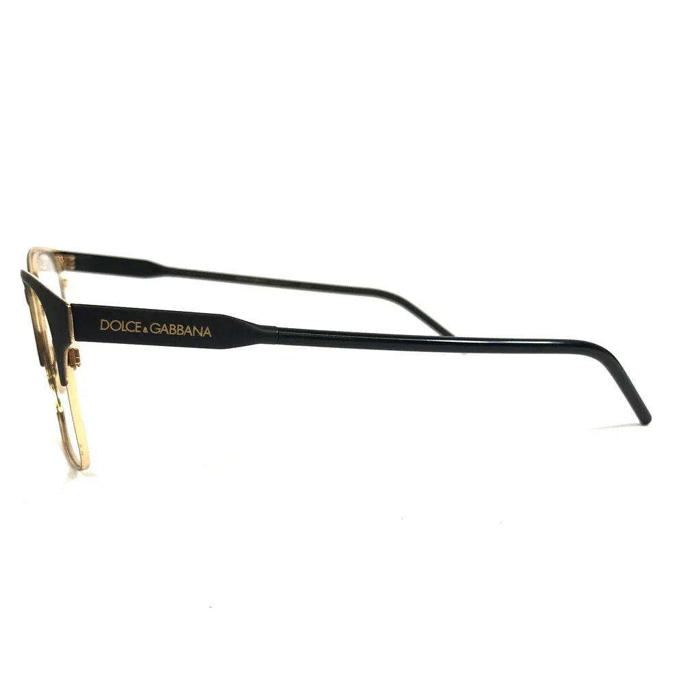 Dolce & Gabbana Eyeglasses Frames DG1330 1268 Black Gold Rectangle 54-19-150